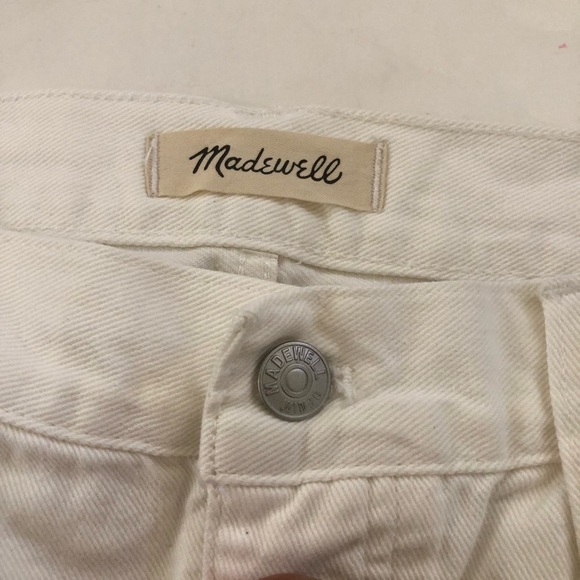 Madewell Relaxed Denim Button Fly Raw Hem Denim Shorts Size 32 - Picture 9 of 14